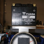 Official Yuasa Weight The Official Yuasa lead acid battery weight is 7.6 lbs. and but my unofficial scale had it closer to 8.5 lbs.