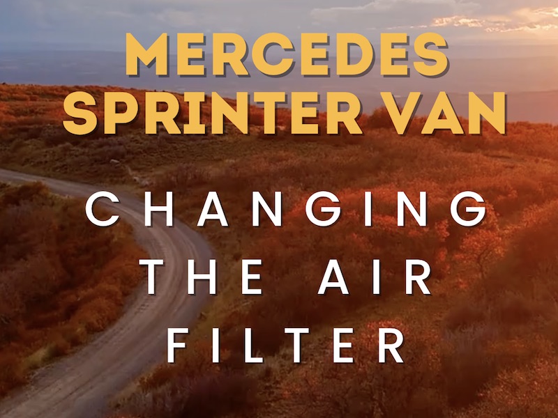 sprinter van change air filter